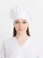 Белый колпак повара "Гриб" Бязь, белый