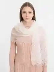 Белый пуховый платок, шаль, женский платок-паутинка, палантин-платок женский пуховый, "Гульмира"
