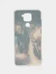 Черный чехол Xiaomi Redmi Note 9 / Redmi 10X силиконовый с принтом