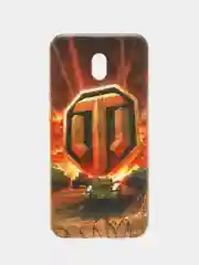 Коричневый чехол Xiaomi Redmi 8A силиконовый с принтом