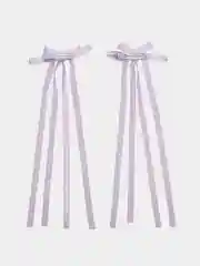 Лавандовый двойные бантики с лентой, заколка бантик