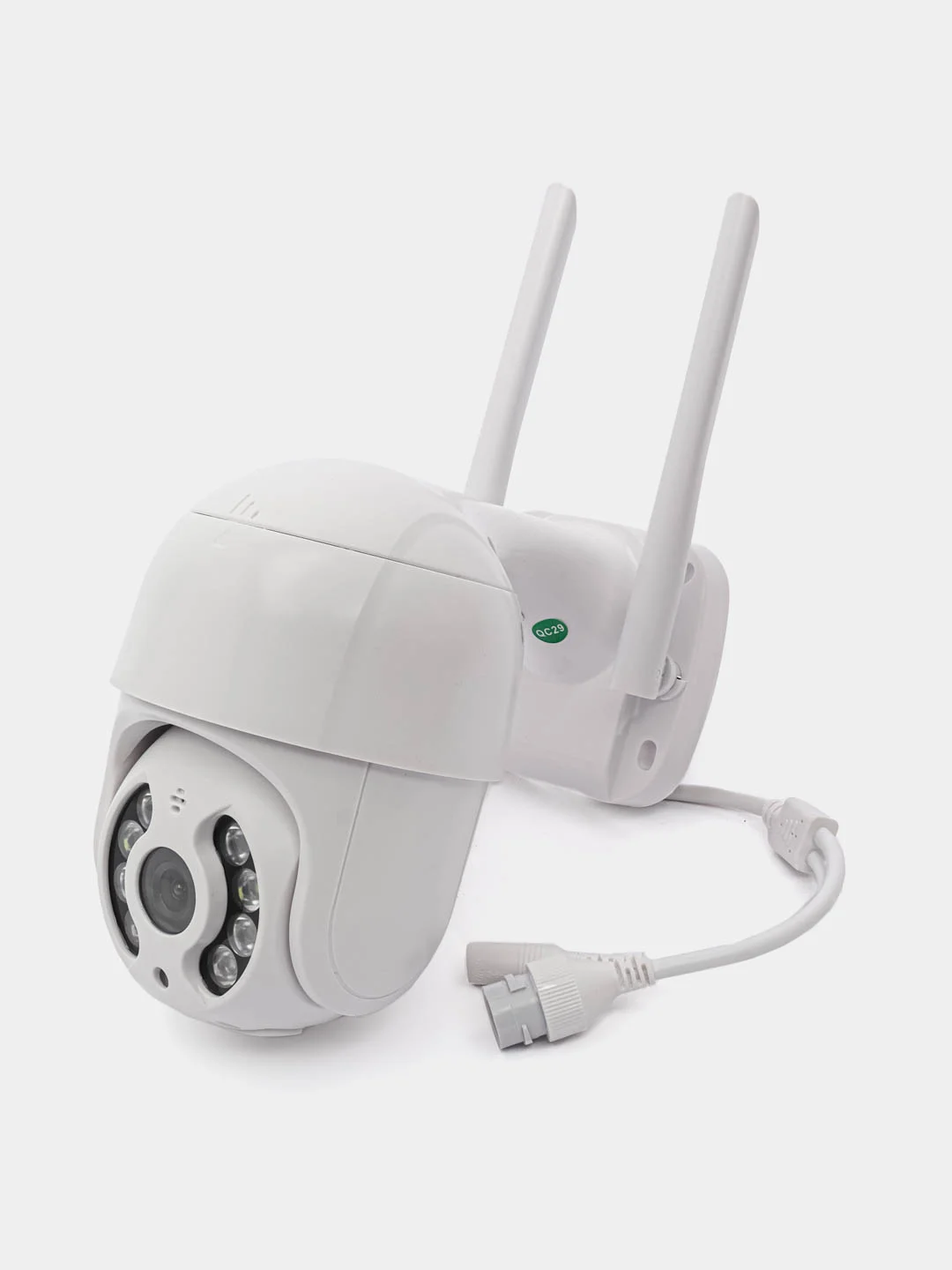 Белый камера видеонаблюдения Wi-Fi, уличная, для дома, поворотная, 4МП, с картой памяти