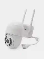 Белый камера видеонаблюдения Wi-Fi, уличная, для дома, поворотная, 4МП, с картой памяти