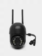 Черный камера видеонаблюдения Wi-Fi, уличная, для дома, поворотная, 4МП, с картой памяти
