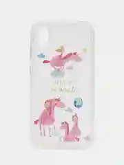 Розовый чехол с принтом для Huawei Y5 2019