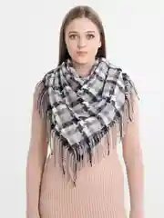 Серый меланж палантин женский мусульманский, кашемир