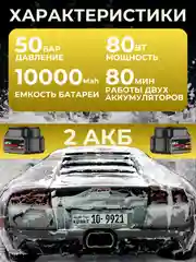 Автомобильная мойка для авто / Керхер на аккумуляторе высокого давления / Универсальный