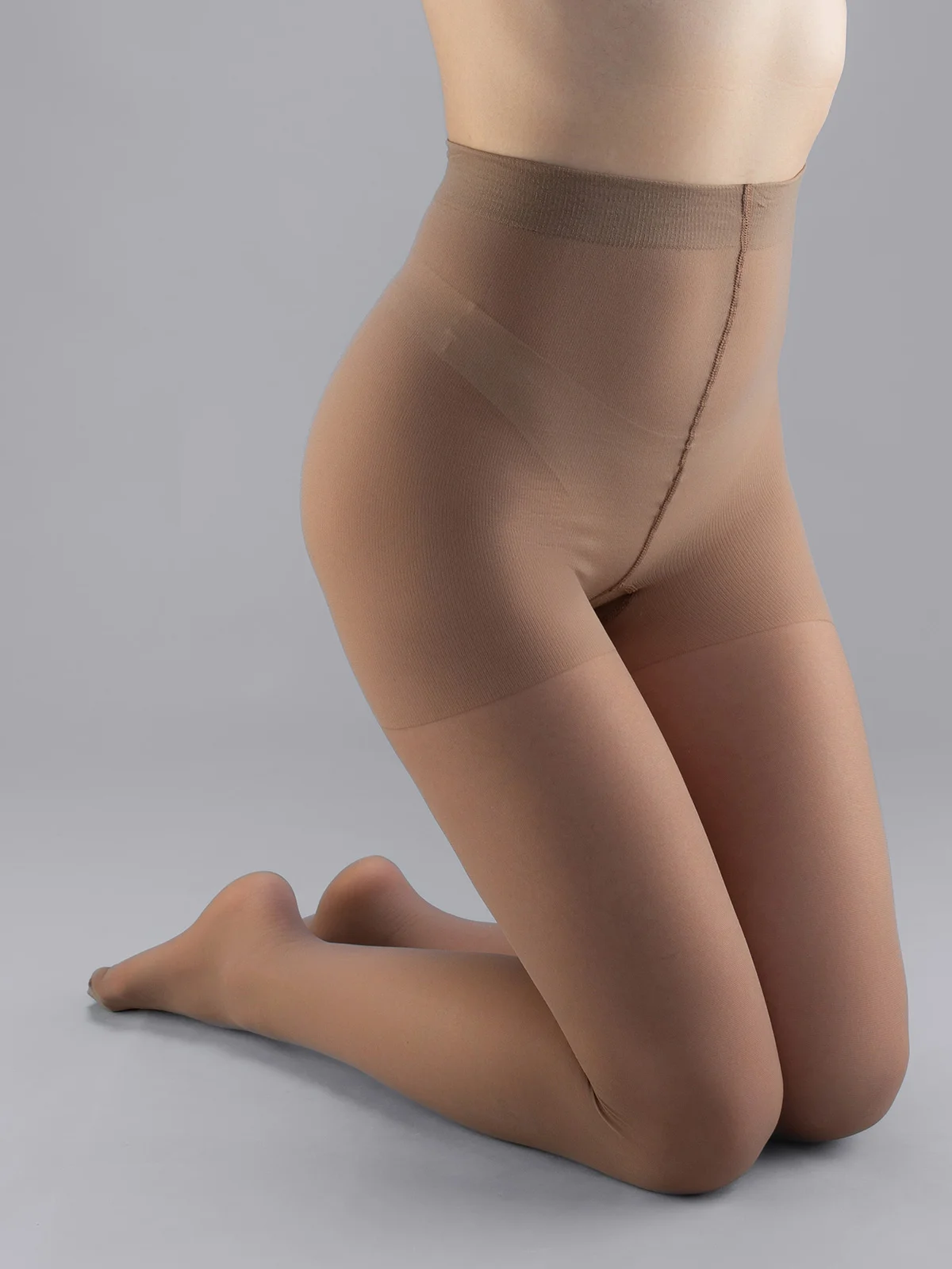Бежевый колготки женские Giulia Positive Relax 50 , больших размеров