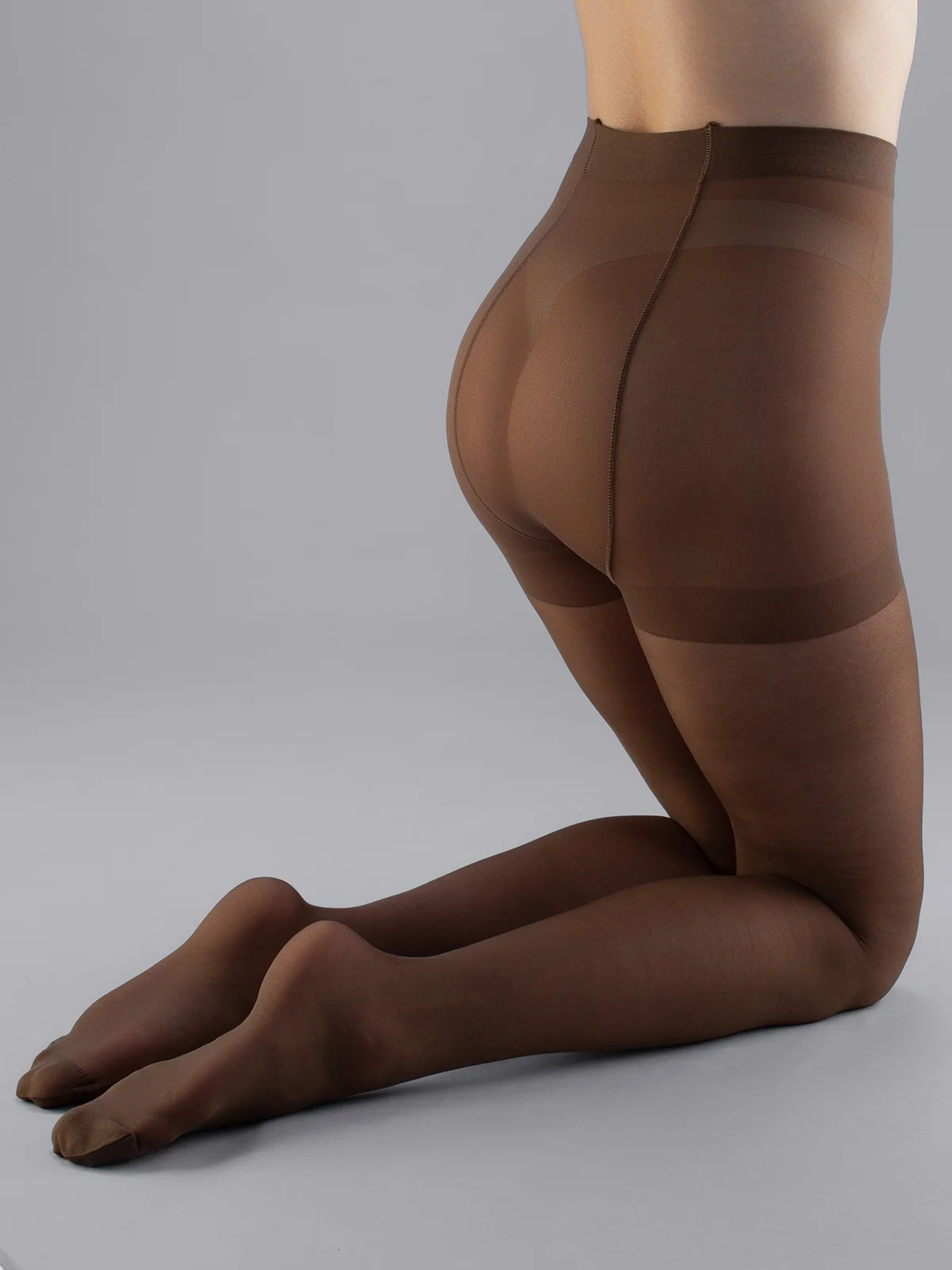 Коричневый колготки женские Giulia Positive Relax 50 , больших размеров