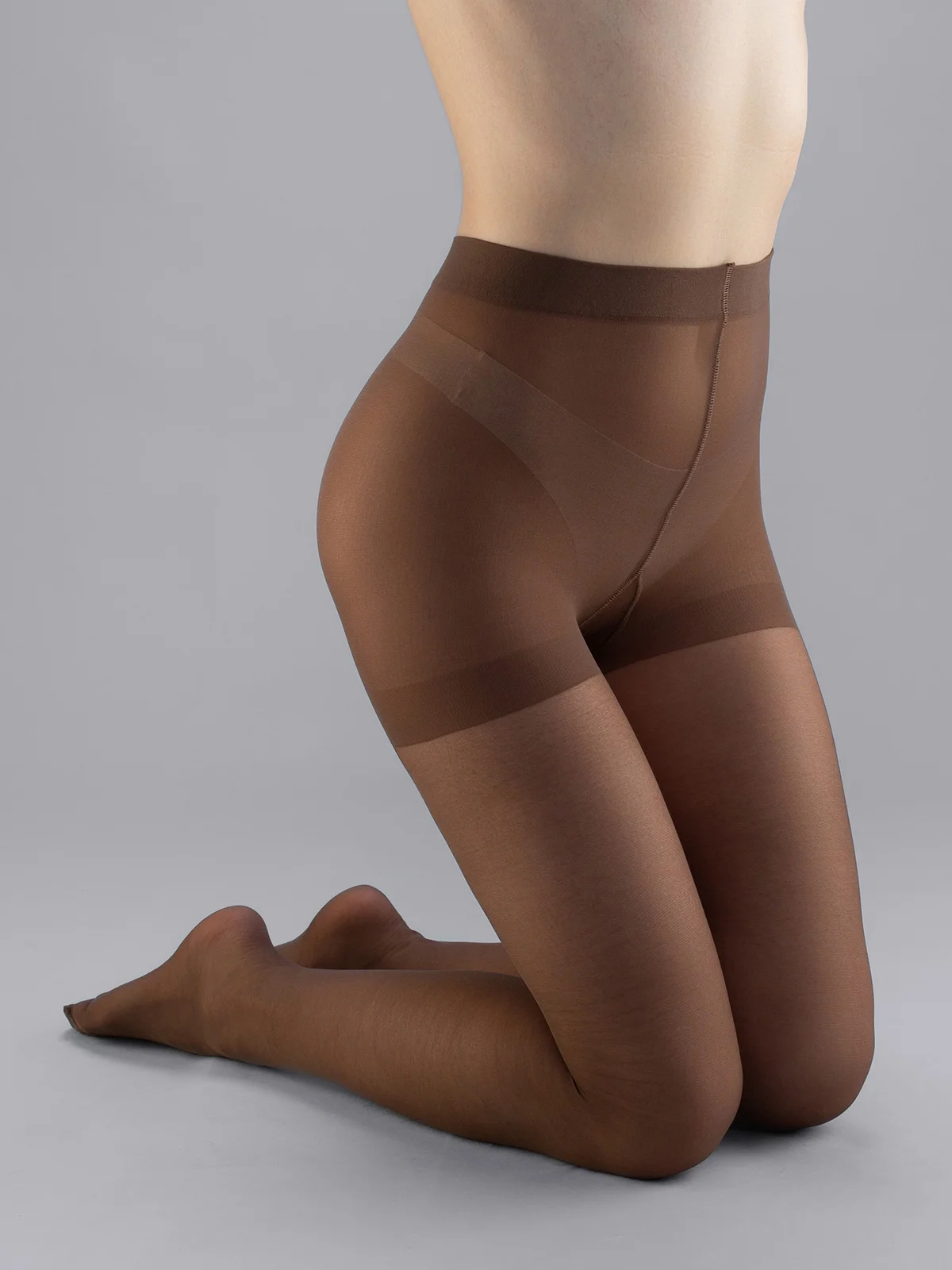 Коричневый колготки женские Giulia Positive Relax 50 , больших размеров