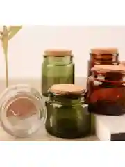 Стеклянная банка с деревянной крышкой / баночка для свечей объем 100 / 200 мл