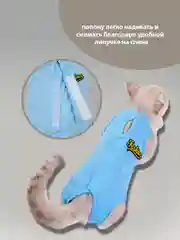 Голубой попона для кошек и собак послеоперационная на липучке