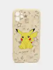 Серый меланж чехол силиконовый Pokemon "Пикачу" для iPhone 7/8 Plus/XS/XR/SE Max/11/12 Pro Max/13