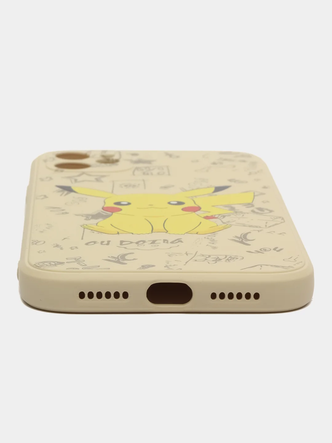 Серый чехол силиконовый Pokemon "Пикачу" для iPhone 7/8 Plus/XS/XR/SE Max/11/12 Pro Max/13