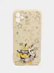 Серебряный чехол силиконовый Pokemon "Пикачу" для iPhone 7/8 Plus/XS/XR/SE Max/11/12 Pro Max/13