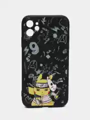 Угольный чехол силиконовый Pokemon "Пикачу" для iPhone 7/8 Plus/XS/XR/SE Max/11/12 Pro Max/13
