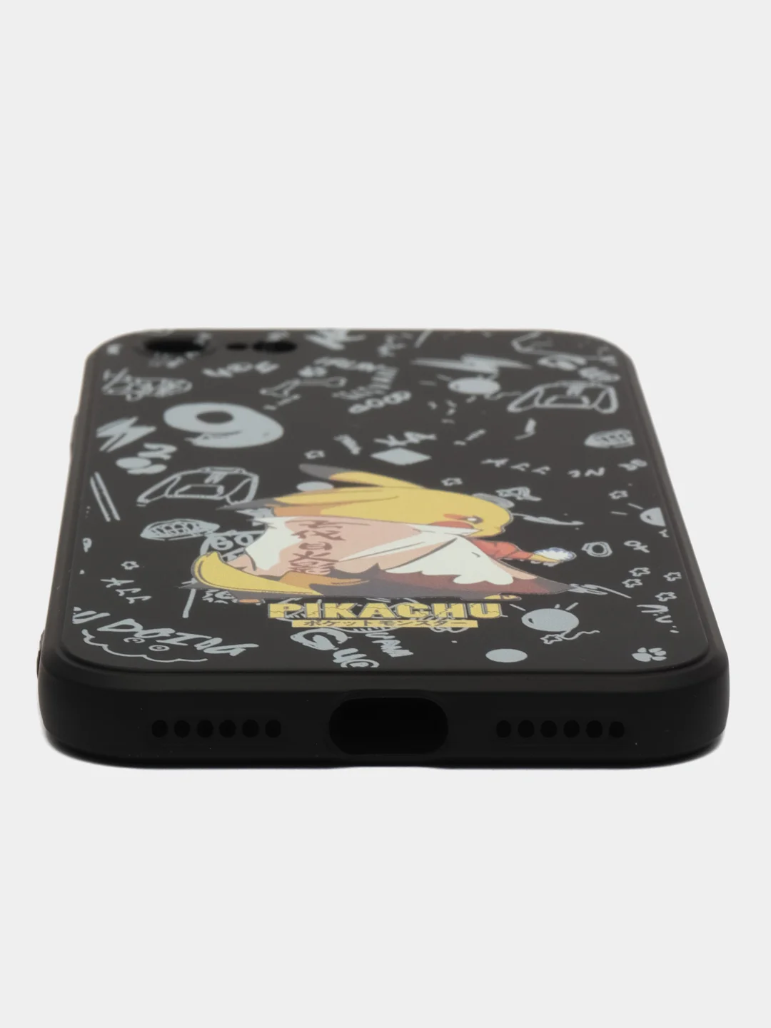 Черный чехол силиконовый Pokemon "Пикачу" для iPhone 7/8 Plus/XS/XR/SE Max/11/12 Pro Max/13