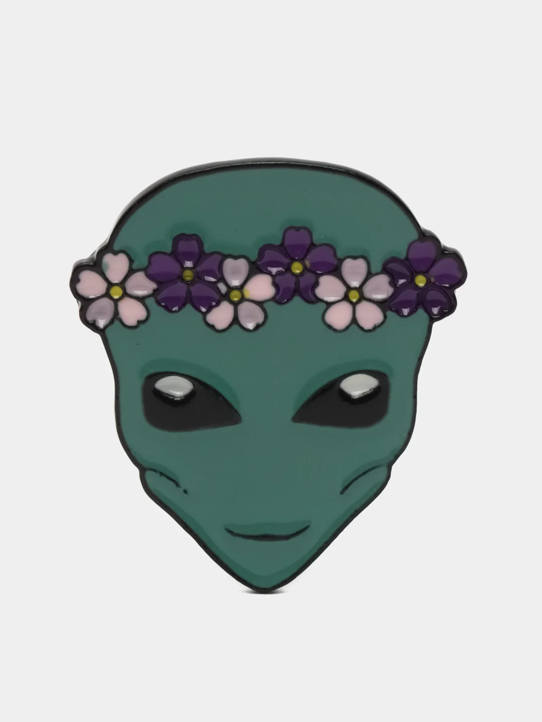 Бирюзовый пин металлический на булавке космос "Aliens", значок на одежду