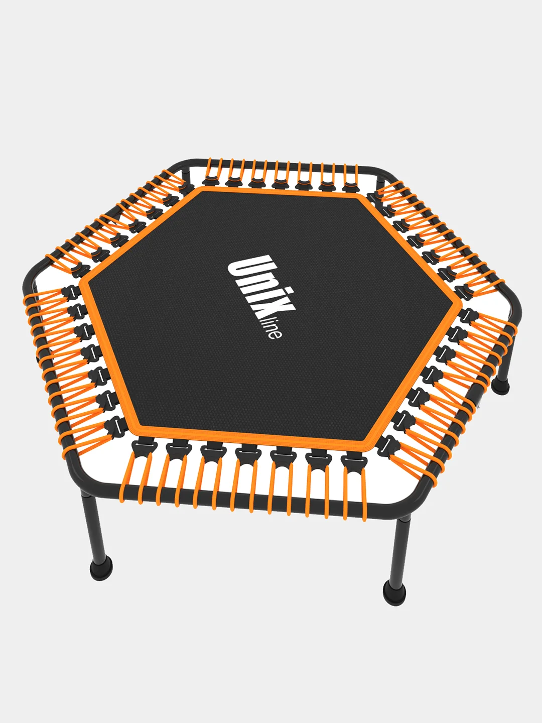 Оранжевый батут спортивный для фитнеса и джампинга складной UNIX Line FITNESS Lite 130 см, до 130 кг