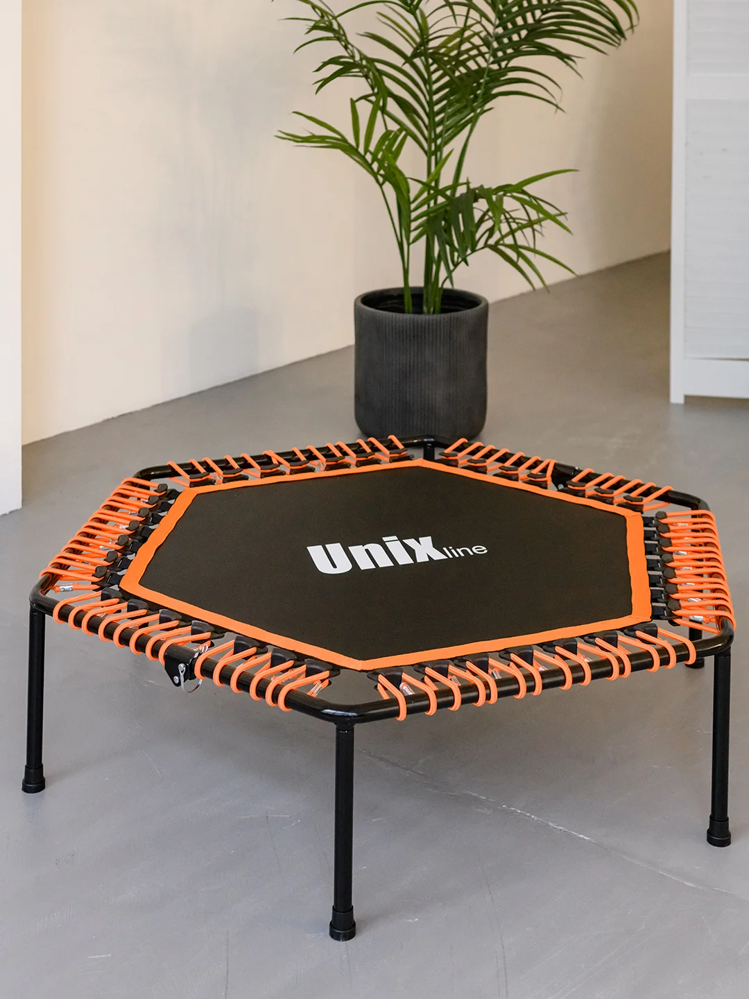 Оранжевый батут спортивный для фитнеса и джампинга складной UNIX Line FITNESS Lite 130 см, до 130 кг