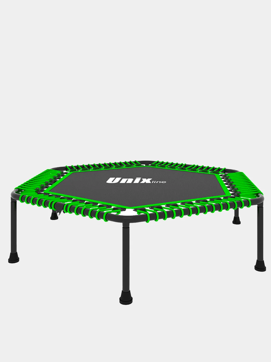 Зеленый батут спортивный для фитнеса и джампинга складной UNIX Line FITNESS Lite 130 см, до 130 кг