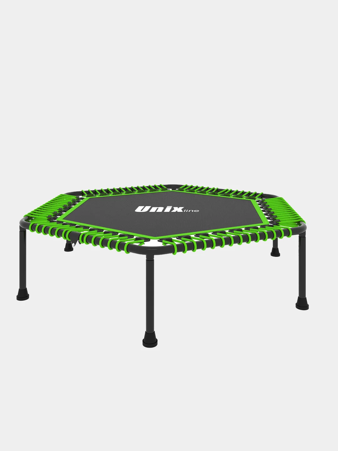 Зеленый батут спортивный для фитнеса и джампинга складной UNIX Line FITNESS Lite 130 см, до 130 кг