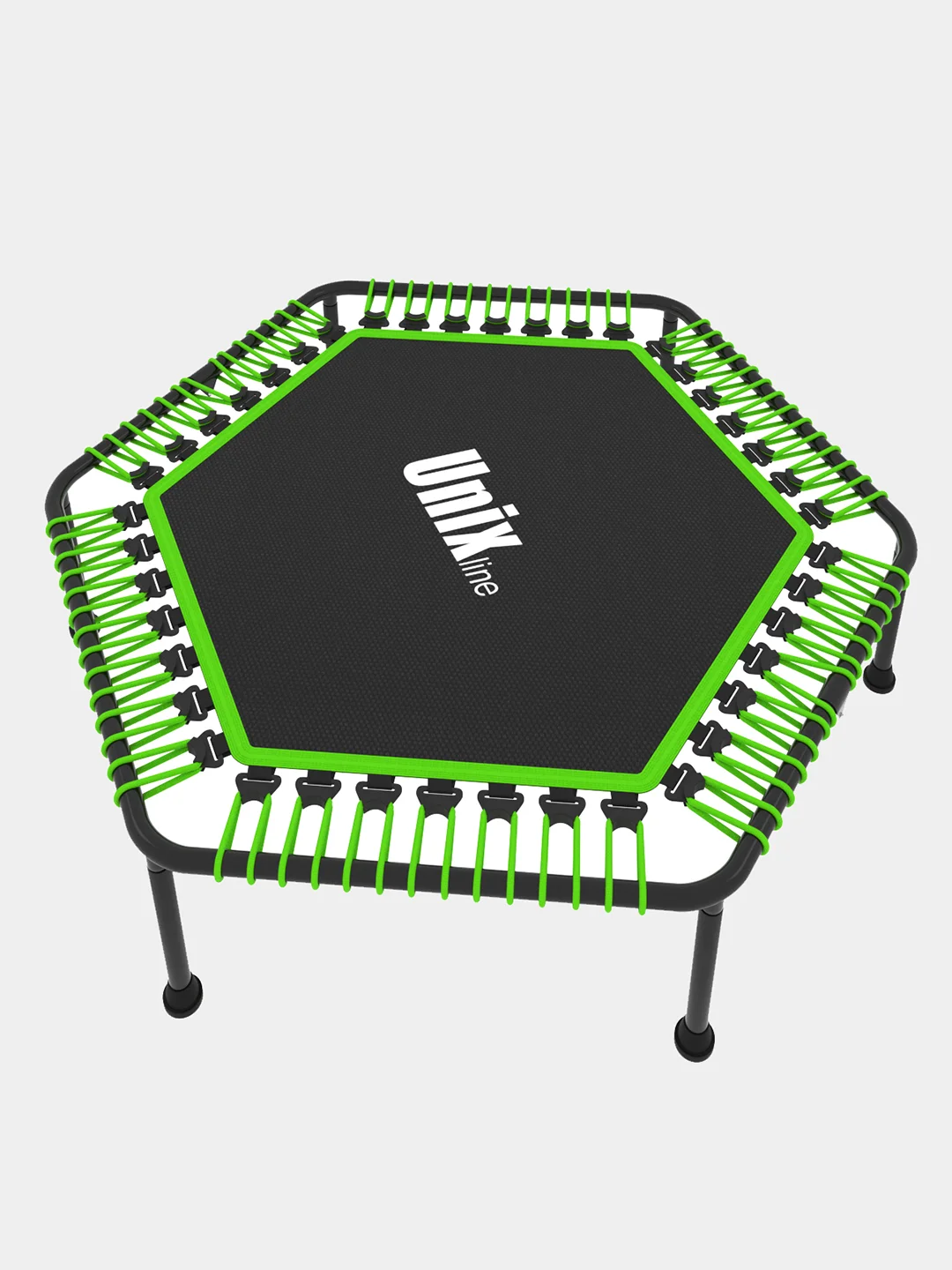 Зеленый батут спортивный для фитнеса и джампинга складной UNIX Line FITNESS Lite 130 см, до 130 кг