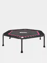 Розовый батут спортивный для фитнеса и джампинга складной UNIX Line FITNESS Lite 130 см, до 130 кг