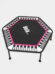 Розовый батут спортивный для фитнеса и джампинга складной UNIX Line FITNESS Lite 130 см, до 130 кг