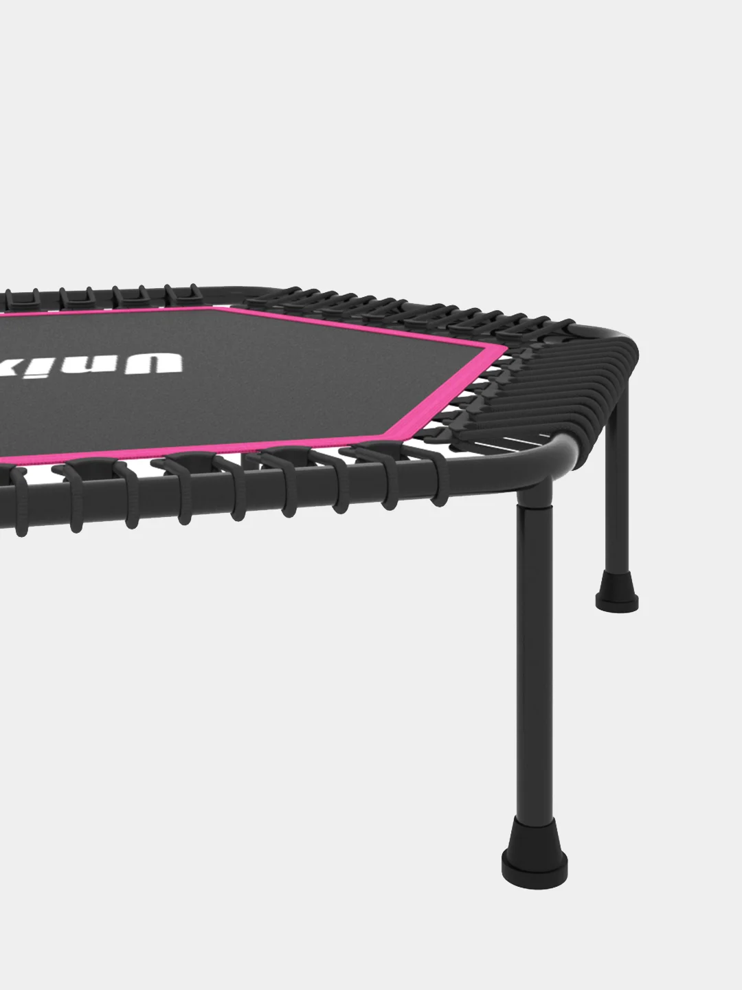 Розовый батут спортивный для фитнеса и джампинга складной UNIX Line FITNESS Lite 130 см, до 130 кг