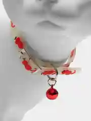 Алый силиконовый светящийся в темноте ошейник для кошек с колокольчиком