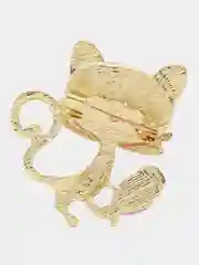 Аметистовый брошь с кошачьим глазом