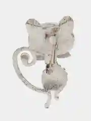 Вишнёвый брошь с кошачьим глазом