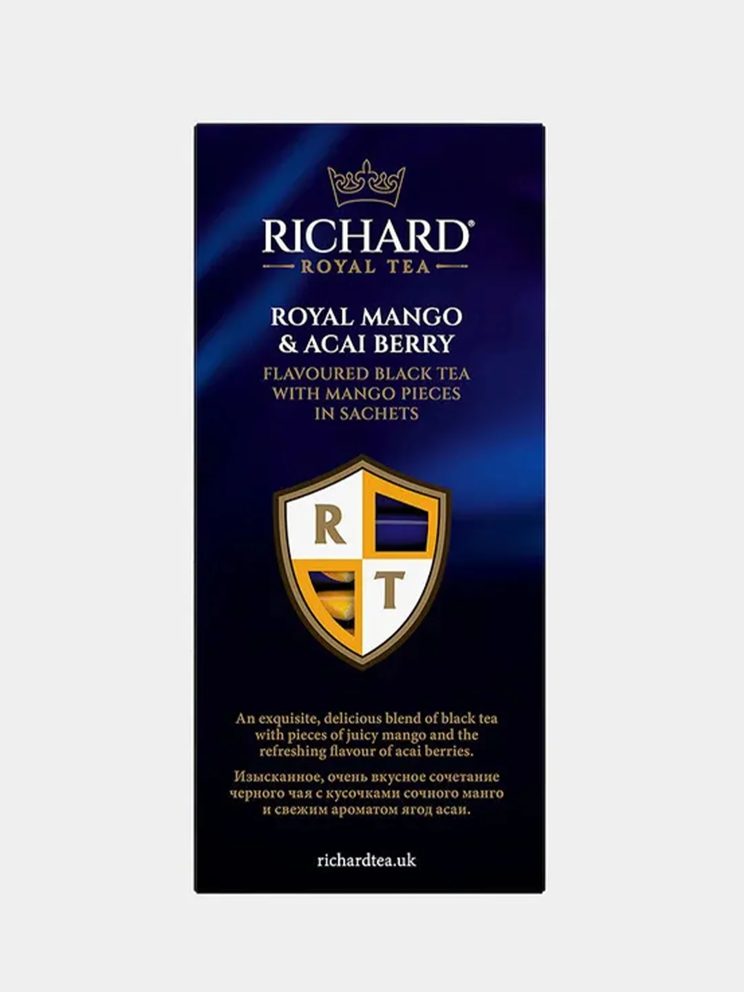 Чай черный Richard Royal Mango & Acai berry, ароматизированный, 25 пакетиков