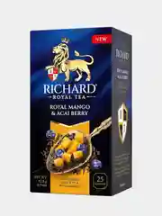 Чай черный Richard Royal Mango & Acai berry, ароматизированный, 25 пакетиков