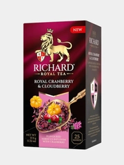 Чайный напиток Richard Royal Cranberry & Cloudberry, фруктово-травяной, 25 пакетиков