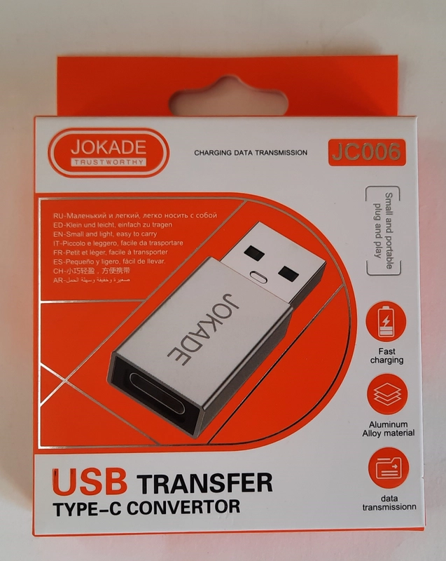 Переходник USB 2.0 на Type-C, адаптер