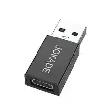 Черный переходник USB 2.0 на Type-C, адаптер
