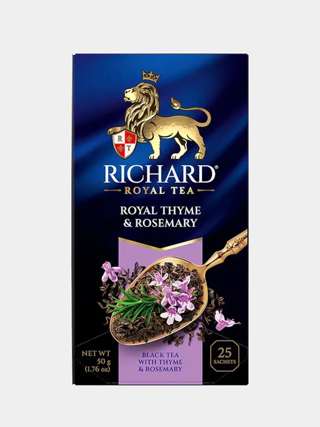 Чай черный Richard Royal Thyme & Rosemary, ароматизированный, 25 пакетиков
