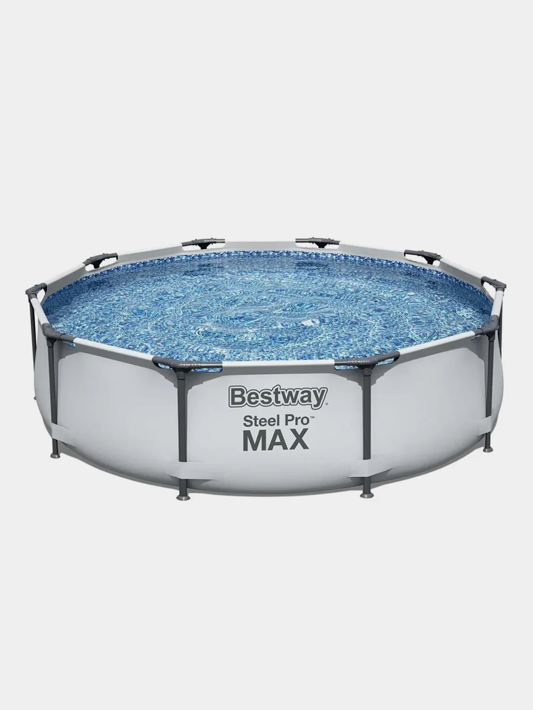 Белый каркасный бассейн BESTWAY STEEL PRO MAX 305x305x76 см,