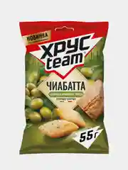 Сухарики Хрусteam Чиабатта "Оливки с травами", 55г