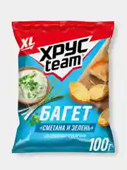 Сухарики Хрусteam Багет "Сметана и Зелень", 100г