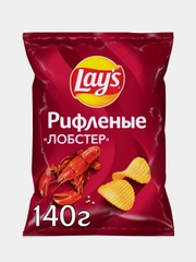 Чипсы картофельные Lays Рифленые "Лобстер", 140г