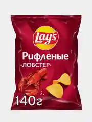 Чипсы картофельные Lays Рифленые "Лобстер", 140г