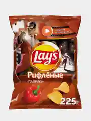 Чипсы картофельные Lays "Паприка", рифленые, 225г