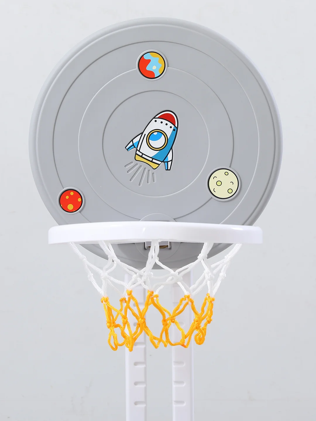 Баскетбольная стойка UNIX Kids Space Grey 4 в 1 с хоккейными и футбольными воротами