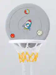 Баскетбольная стойка UNIX Kids Space Grey 4 в 1 с хоккейными и футбольными воротами