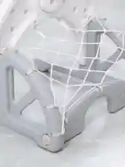 Баскетбольная стойка UNIX Kids Space Grey 4 в 1 с хоккейными и футбольными воротами