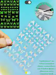 Бирюзовый наклейки для дизайна ногтей, стикер для чехла телефона, слайдеры светящиеся в темноте