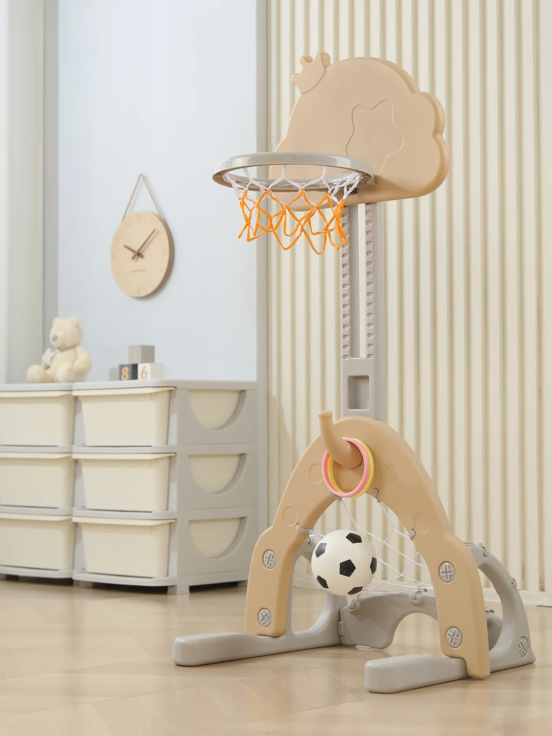 Баскетбольная стойка Unix Kids Star Camel 4 в 1. Хоккейные ворота. Футбольные ворота